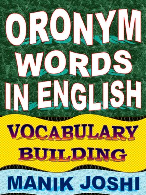 cover image of Oronym Words in English